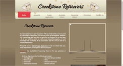 Desktop Screenshot of creekstoneretrievers.com